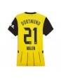 Borussia Dortmund Donyell Malen #21 Domácí Dres pro Dámské 2024-25 Krátký Rukáv